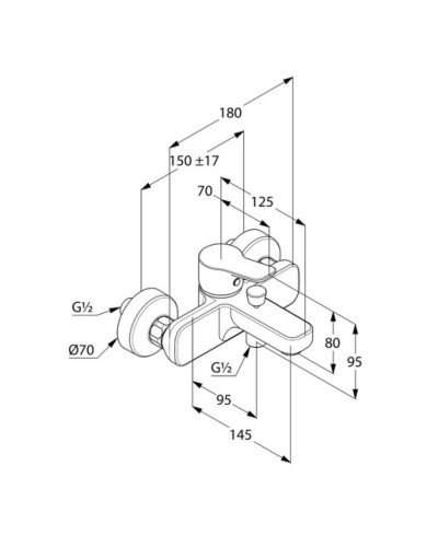 Смеситель для ванны Kludi Pure Easy 376819165 Белый Хром