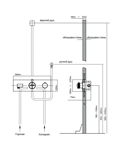Термостат для ванны Vincea VSCV-422TBG