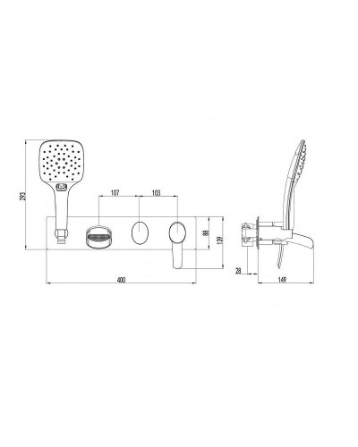 Смеситель для ванны Lemark Atlantiss LM3224C Хром