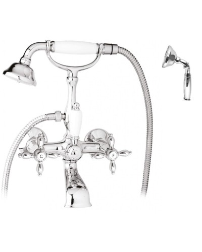 Смеситель для ванны с поворотным изливом с ручным душем, шлангом 150 см CEZARES NOSTALGIA-VD-01-M