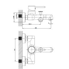 Смеситель для ванны AltroBagno Metropoli 0219 OrSp