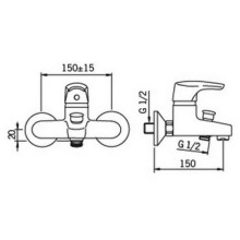 Смеситель для ванны Oras Saga 1940Y