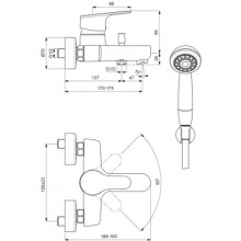 Смеситель для ванны с душем Vidima Флоу BA223AA