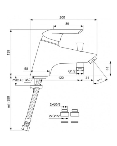 Смеситель для ванны с душем Vidima Сева II BA051AA