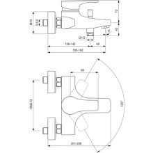 Смеситель для ванны с душем Vidima Видима Стрим BA094AA