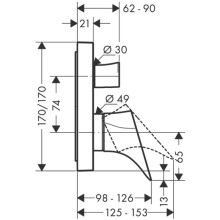 Смеситель для ванны Axor Starck Organic 12415000
