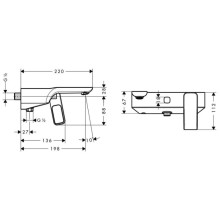 Смеситель для ванны Axor Urquiola 11420000