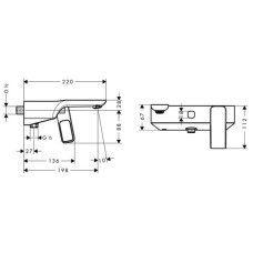 Смеситель для ванны Axor Urquiola 11420000