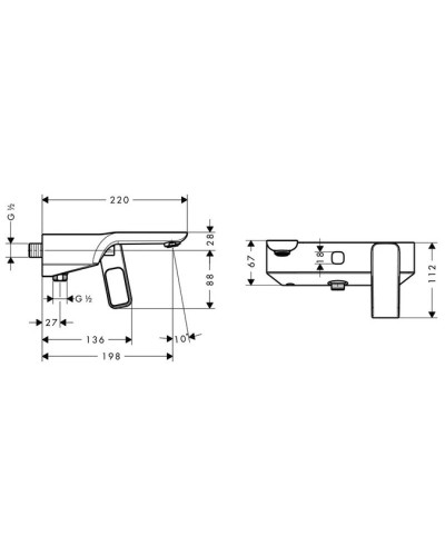 Смеситель для ванны Axor Urquiola 11420000