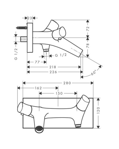 Термостат для ванны Axor Starck Organic 12410000