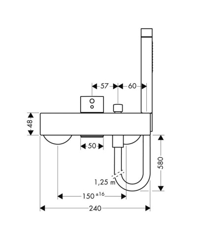 Смеситель для ванны Axor Starck X 10402000