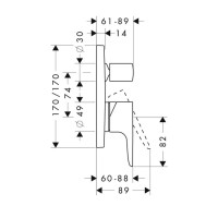 Смеситель для ванны Axor Citterio M 34425000