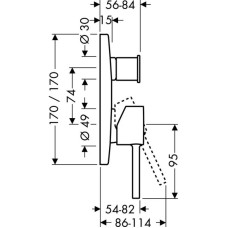 Смеситель для ванны Axor Starck X 10445000