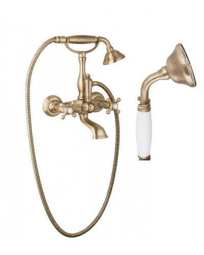 Смеситель для ванны с ручным душем, шлангом 150 см CEZARES GOLF-VD-02-Bi