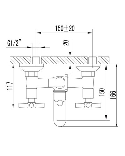 Смеситель для ванны с душем Lemark Neo LM2202C