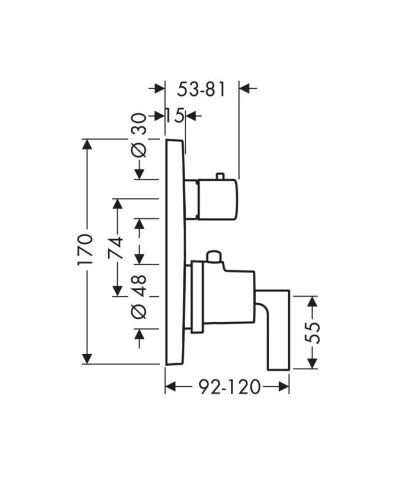 Термостат для ванны Axor Citterio 39720000