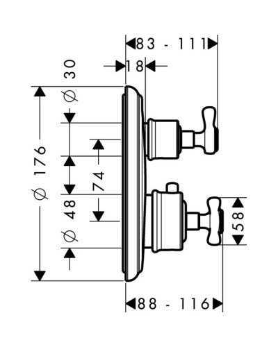 Термостат для ванны Axor Montreux 16820000