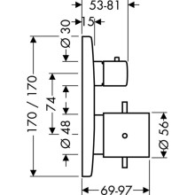 Термостат для ванны Axor Starck X 10726000