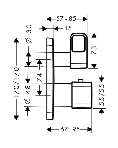 Термостат для ванны Axor Urquiola 11733000