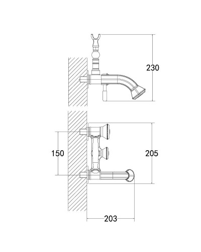 Смеситель для ванны Lemark Jasmine LM6612B Бронза