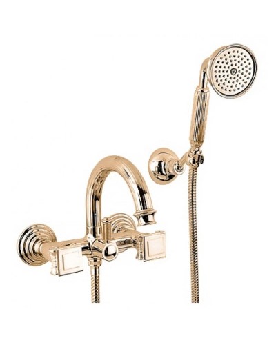 Смеситель для ванны золото 24 карата, ручки металл Cezares Olimp OLIMP-VD-03/24-O