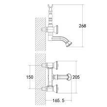 Смеситель для ванны Lemark Jasmine LM6614B Бронза