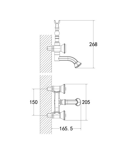 Смеситель для ванны Lemark Jasmine LM6614B Бронза