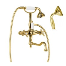 Смеситель для ванны с поворотным изливом с ручным душем, шлангом 150 см CEZARES GOLF-VDF-03/24-M