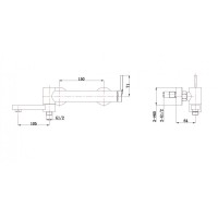 Смеситель для ванны и душа с поворотным изливом BelBagno ETN-VASM-IN