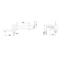Смеситель для ванны и душа с поворотным изливом BelBagno ETN-VASM-IN