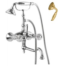 Смеситель для ванны с повортным изливом и ручным душем CEZARES ATLANTIS-VDF2-02-Sw/M