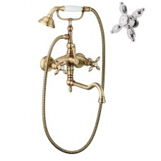 Смеситель для ванны с поворотным изливом и ручным душем CEZARES ATLANTIS-NOSTALGIA-VDF2-01