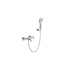 Смеситель для ванны и душа в комплекте с ручным душем, шлангом и держателем BelBagno ACQUA-VASM/DFS-CRM