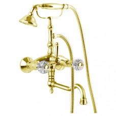 Смеситель для ванны с повортным изливом и ручным душем CEZARES ATLANTIS-VDF2-03/24-Sw/M