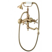 Смеситель для ванны с поворотным изливом и ручным душем CEZARES ATLANTIS-NOSTALGIA-VDF2-02