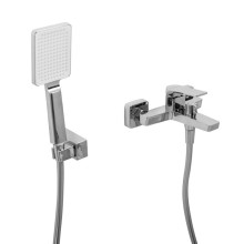 Смеситель для ванны и душа в комплекте с ручным душем, шлангом и держателем BelBagno ARDENTE-VASM-CRM