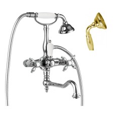 Смеситель для ванны с поворотным изливом с ручным душем, шлангом 150см CEZARES NOSTALGIA-VDF-03/24-M