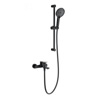 Смеситель для ванны с душевым гарнитуром WONZON & WOGHAND, Черный матовый (WW-C2036-MB)