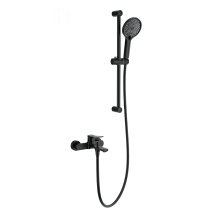 Смеситель для ванны с душевым гарнитуром WONZON & WOGHAND, Черный матовый (WW-C2036-MB)