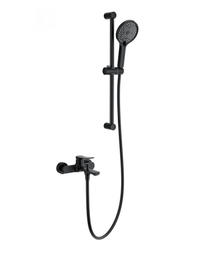 Смеситель для ванны с душевым гарнитуром WONZON & WOGHAND, Черный матовый (WW-C2036-MB)