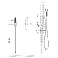 Гигиенический душ со смесителем Timo Torne 4389/00SM Хром