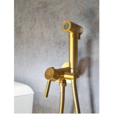 Гигиенический душ AltroBagno Modern 060117OrSp со смесителем, золотой матовый