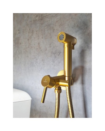 Гигиенический душ AltroBagno Modern 060117OrSp со смесителем, золотой матовый