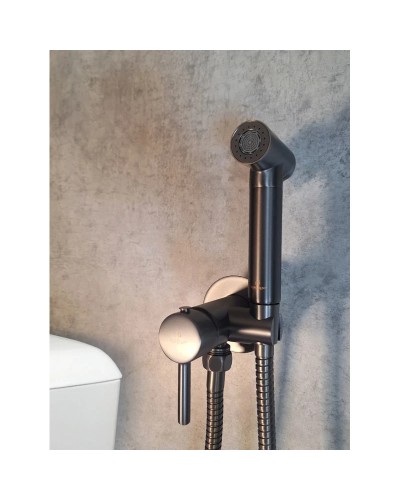 Гигиенический душ AltroBagno Modern 060118GrMt со смесителем, оружейная сталь