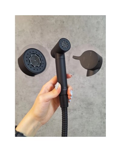 Гигиенический душ AltroBagno Modern 060119NeOp со смесителем, черный матовый