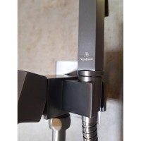 Гигиенический душ AltroBagno Beni aggiuntivi AltroBagnoBM060121GrMt со смесителем, оружейная сталь