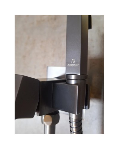 Гигиенический душ AltroBagno Beni aggiuntivi AltroBagnoBM060121GrMt со смесителем, оружейная сталь