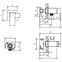 Гигиенический душ AltroBagno Beni aggiuntivi AltroBagnoBM060122NeOp со смесителем, черный матовый