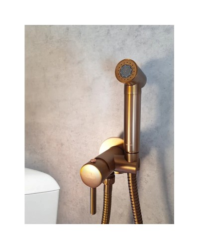 Гигиенический душ AltroBagno Modern 060123RaSp со смесителем, медь матовая