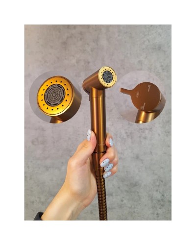 Гигиенический душ AltroBagno Modern 060123RaSp со смесителем, медь матовая